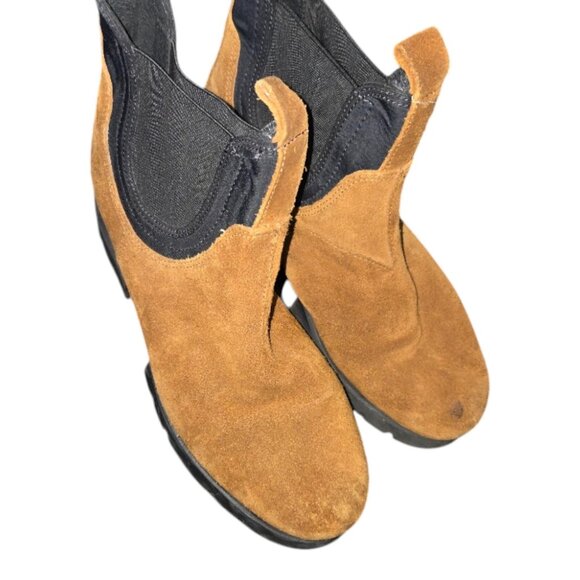 SAYDO Suede‎ Chelsea Boots Brown Chunky Lug Sole Women's 8 EU 39 - Picture 14 of 14